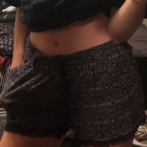 navy blue and white dressy shorts